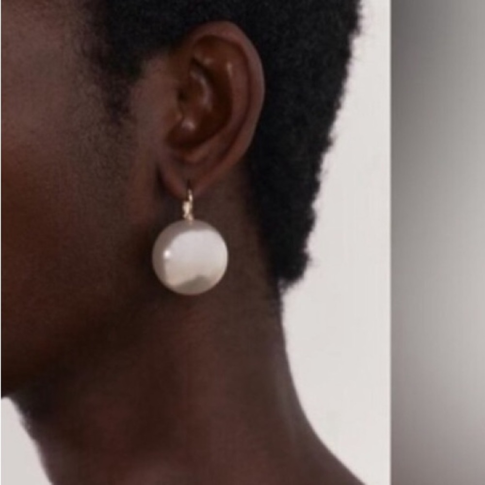 24k Gold Plated large pearl earrings Elegant and classy